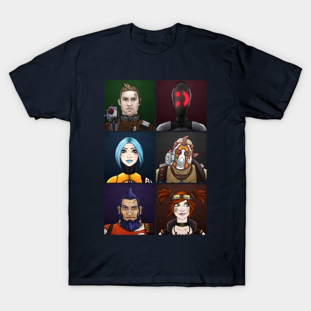 Borderlands 2: Vault Hunters T-Shirt by maryallen138